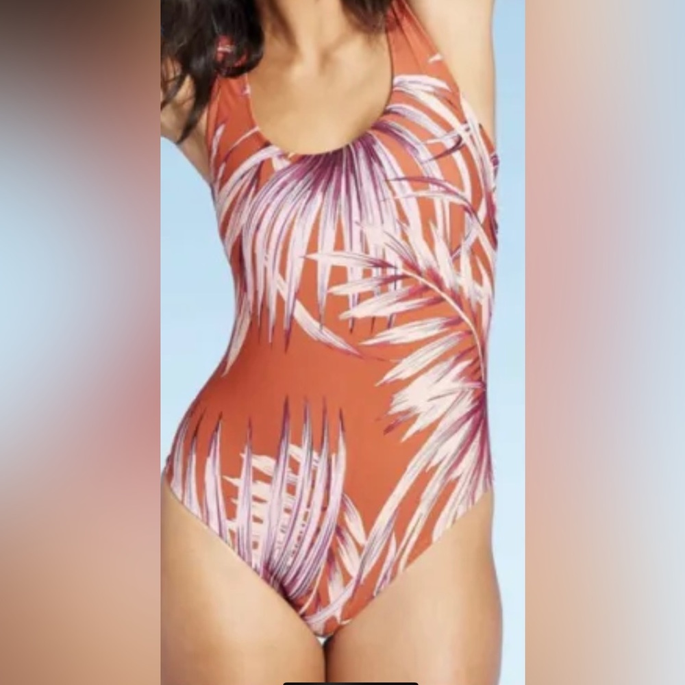 KONA SOL ONE PIECE SWIMSUIT BURNT ORANGE SIZE LARGE NEW WITH TAGS